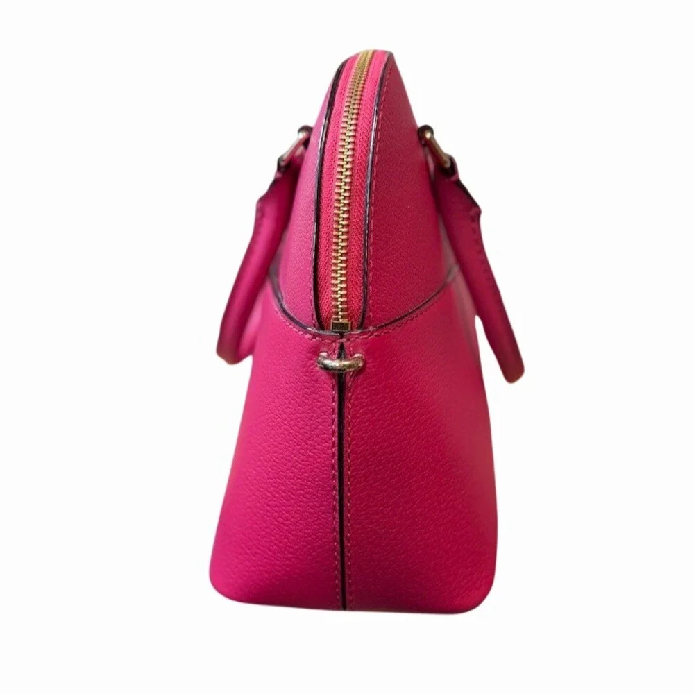 Kate Spade New York Satchel Bag Womens Hot Pink Dome Top Zip Crossbody Strap